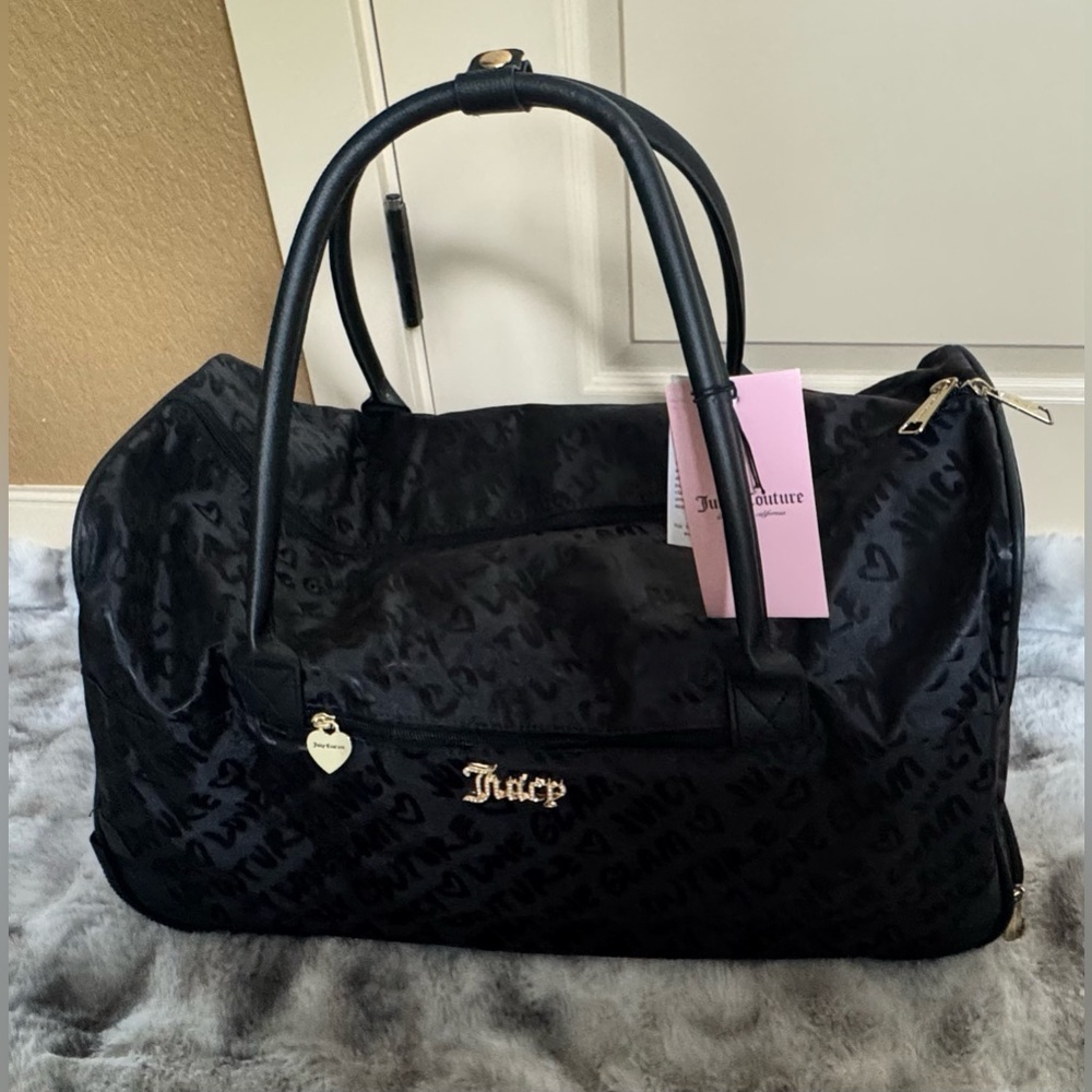 Juicy Couture Black Travel Bag Sleek Durable Design